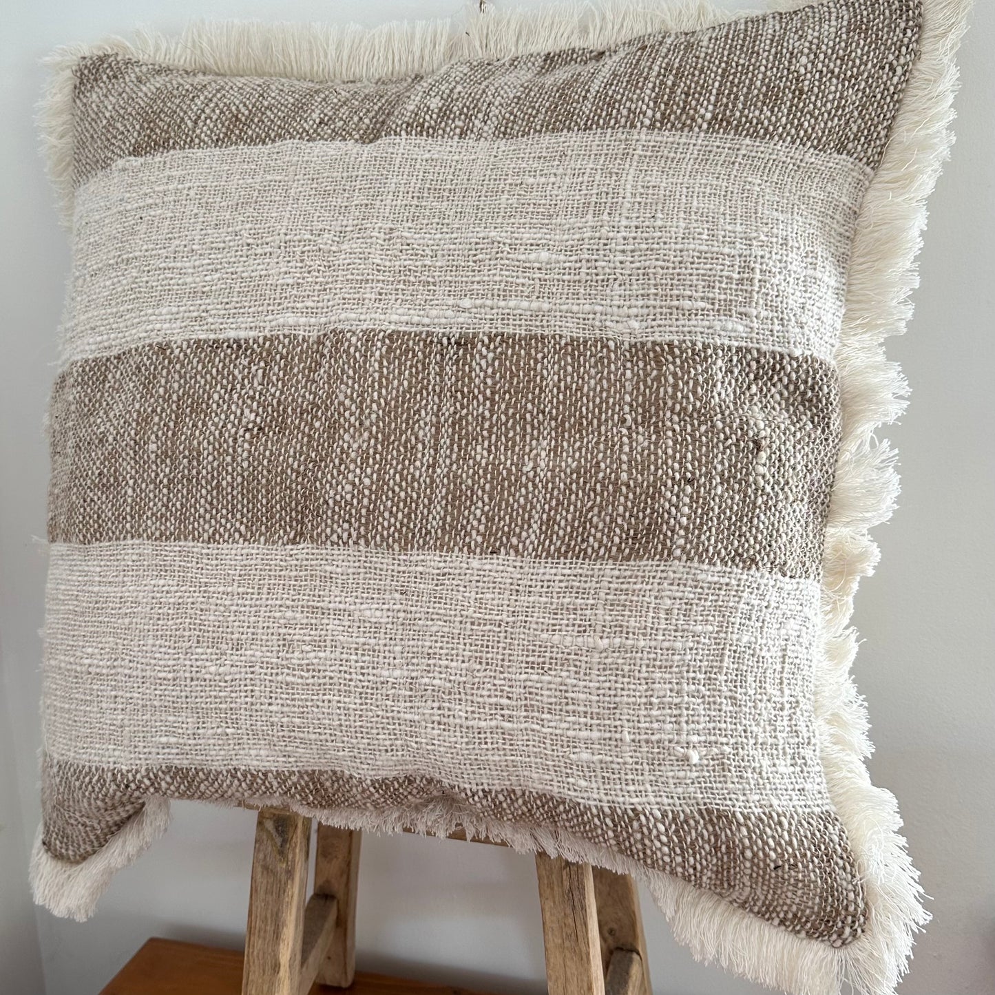Cotton Slub Cushion Cover | Stripe | 50 x 50cm