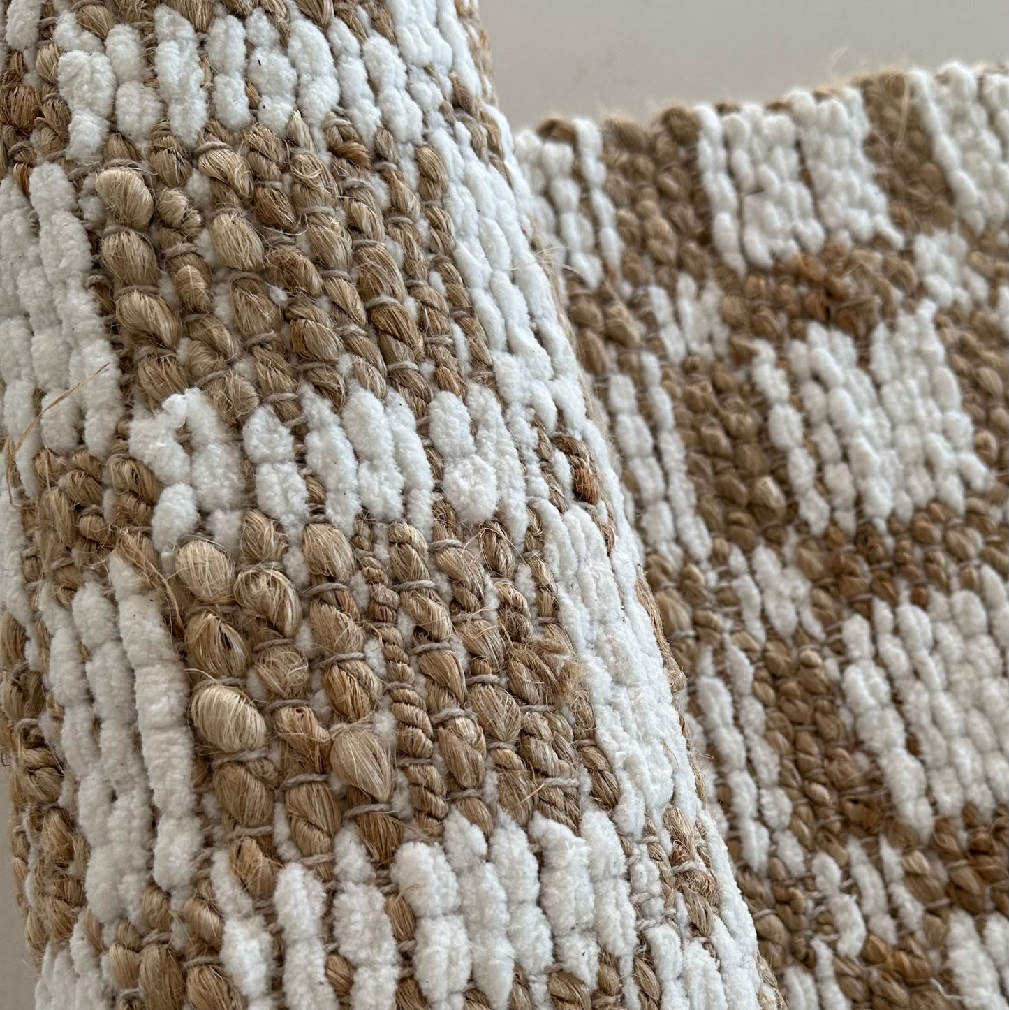 Coastal Home Jute & Chenille Table Runner | Checker | NEW ARRIVAL