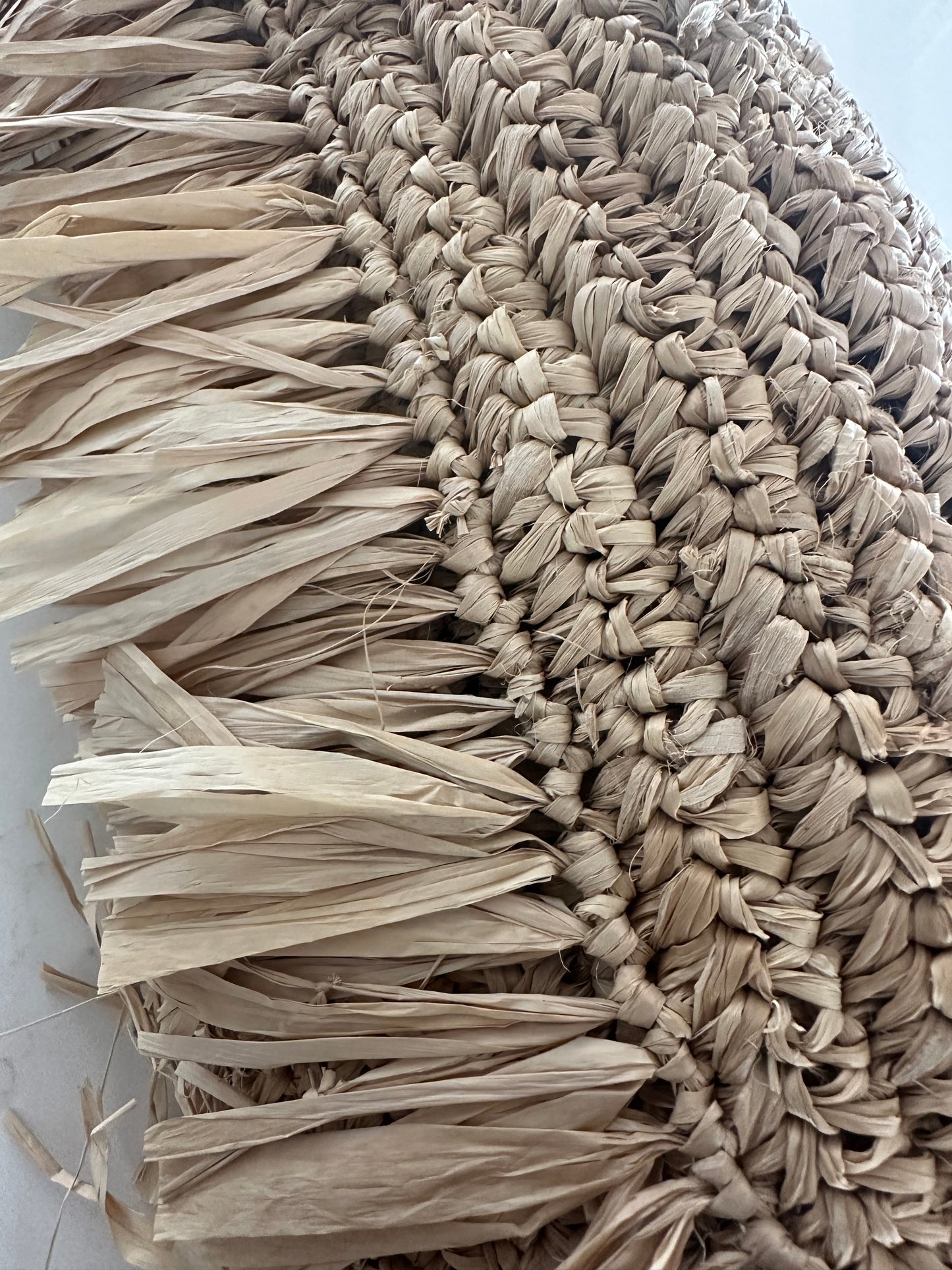 Tahiti Raffia Table/Bed Runner with Fringe | Natural | JUST ARRIVED