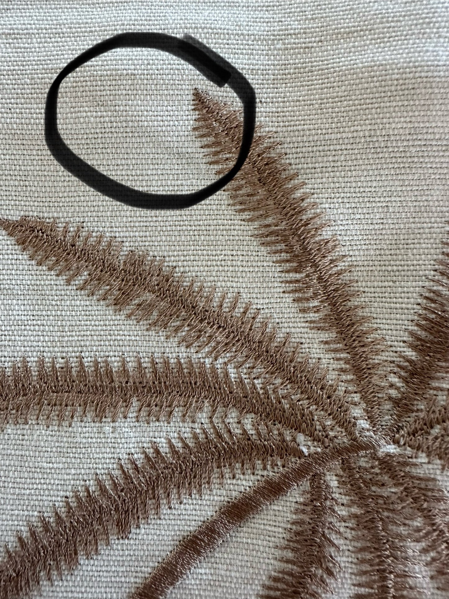 Palms Cushion Cover | Ivory | Stitching | 2 Sizes | SECONDS