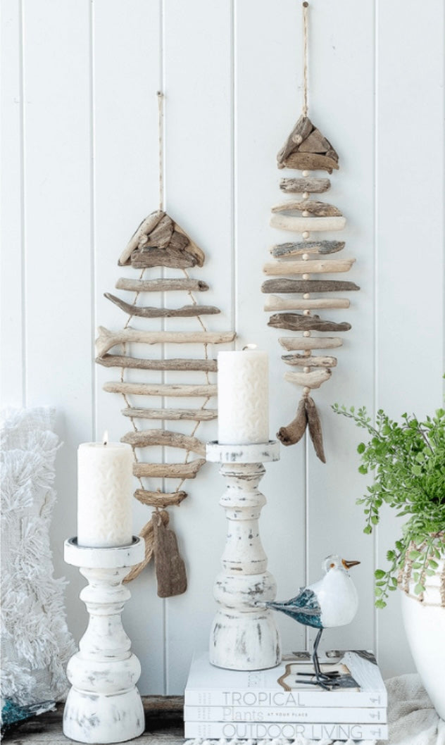 Coastal Driftwood Fish Garland | Hanging | Medium