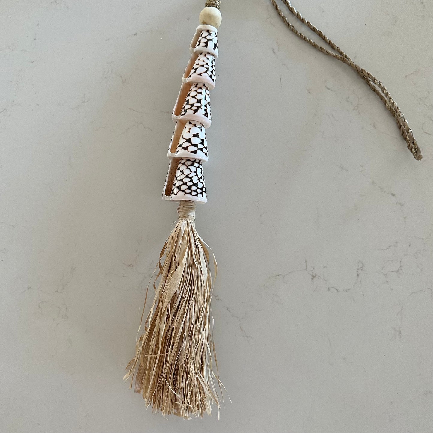 Puji 5 Shell Tassel | Raffia | Curtain Tie Back | Coastal