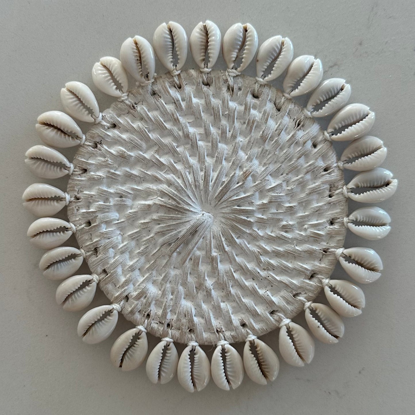 Rattan & Cowrie Shell Coaster