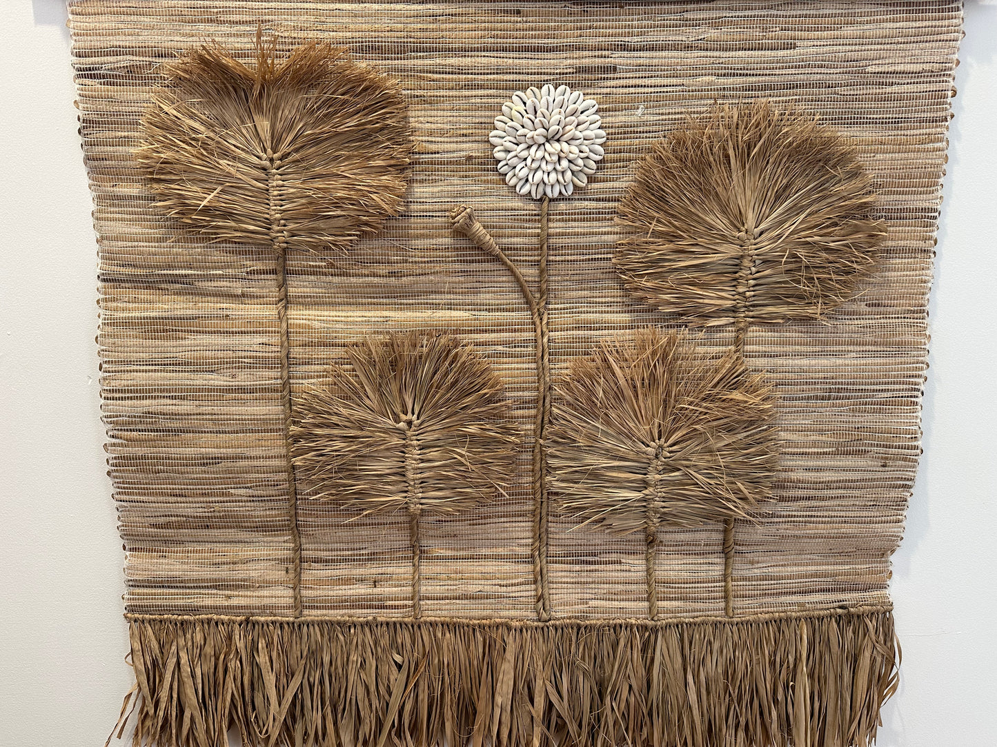 Darcy Natural Boho Wall Hanging | Fringe | Cowrie