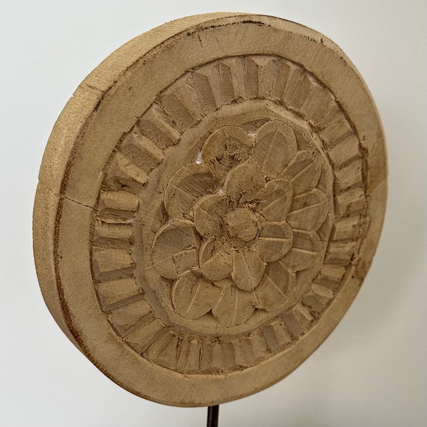 BoHo Carved Chapati Stand | Bleached | ONLY 1 LEFT