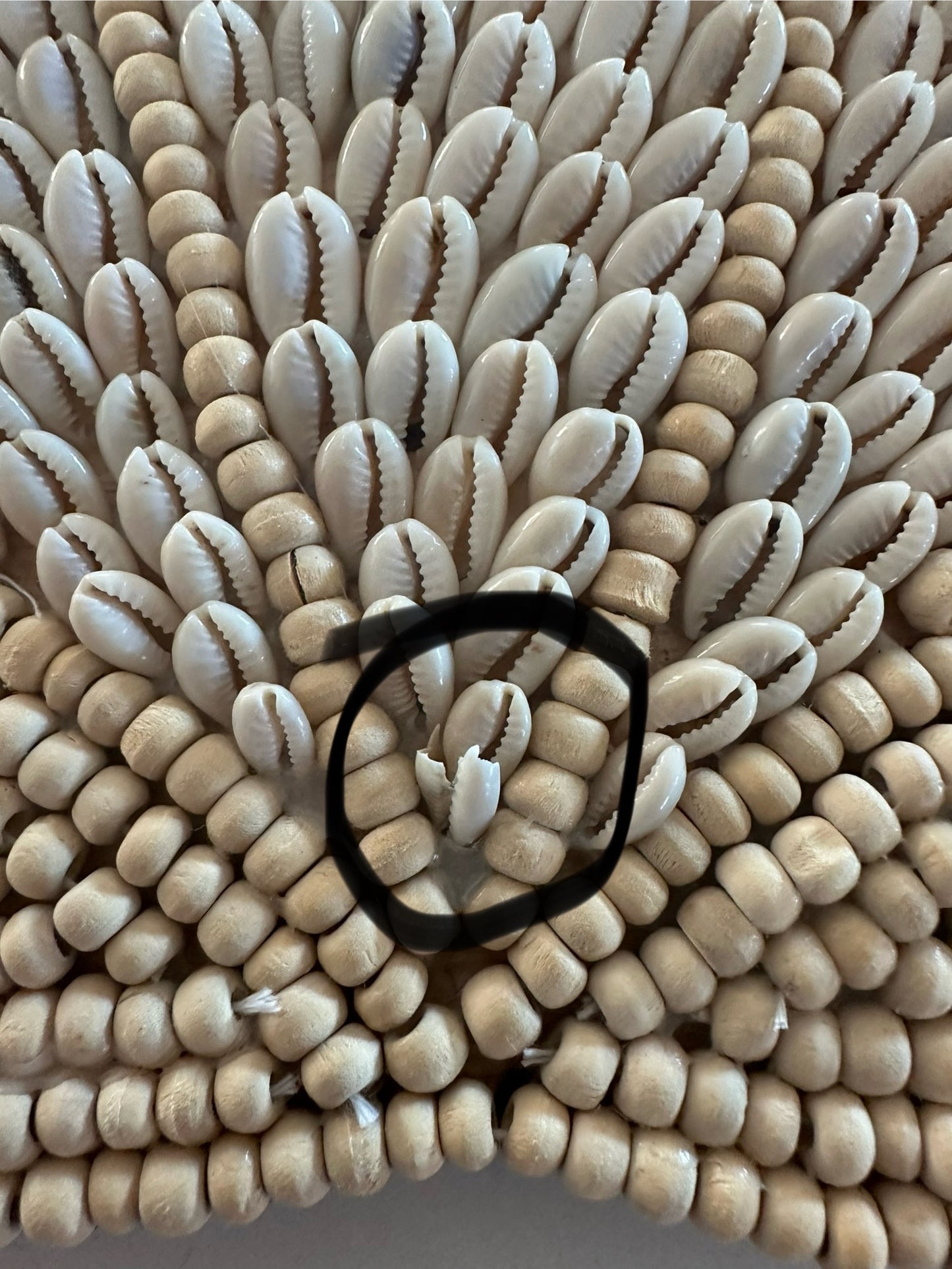 Cowrie Shells and Beads Clam Wall Hanging | SECOND/FAULTY