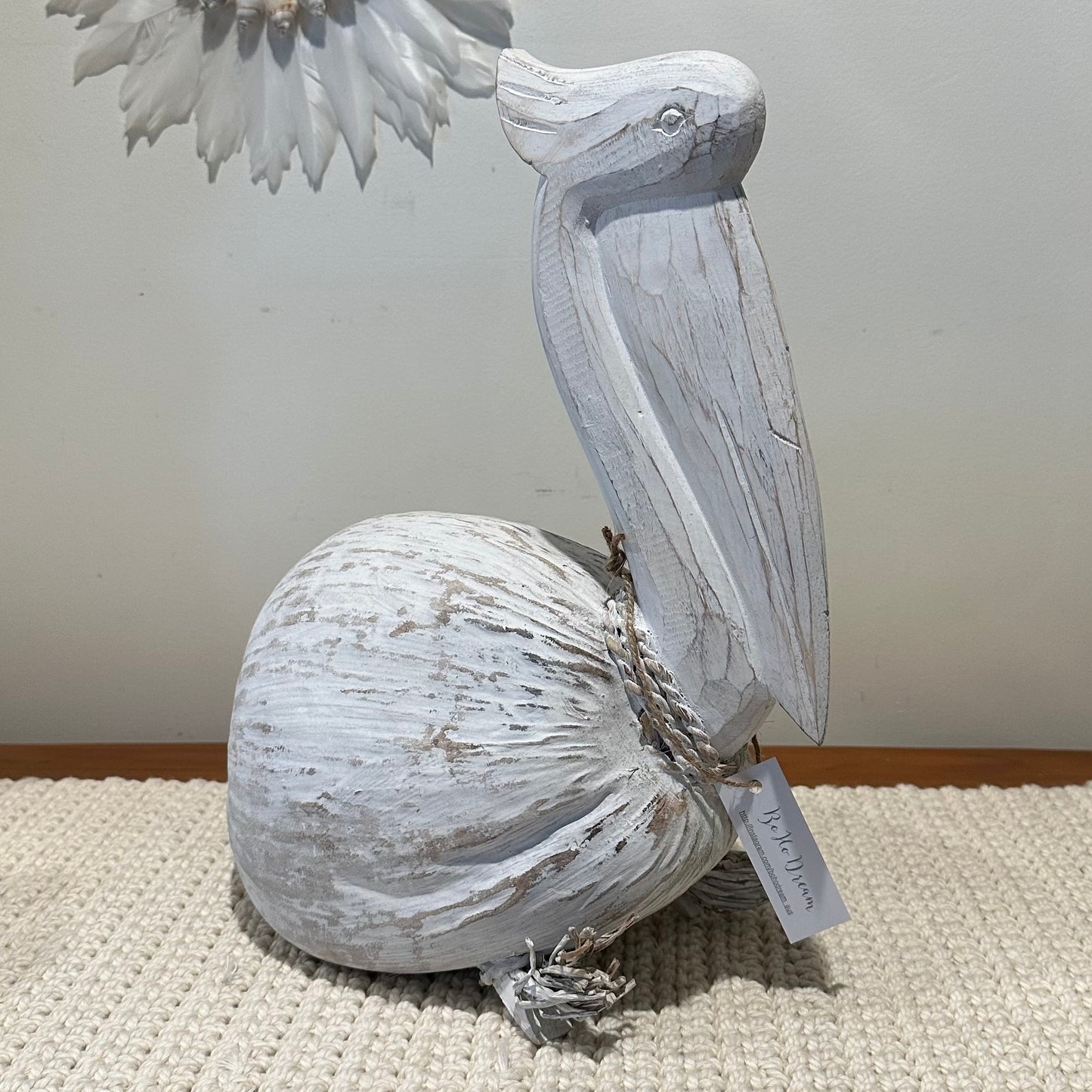 Percy Coastal Whitewashed Pelican | Sitting