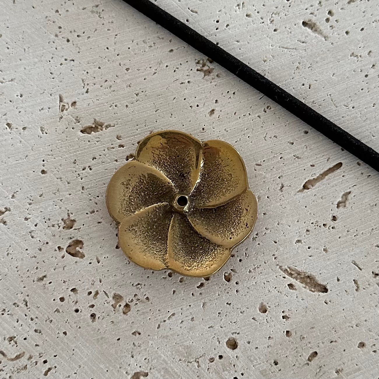 Frangipani Brass Incense Stick Holder | Small