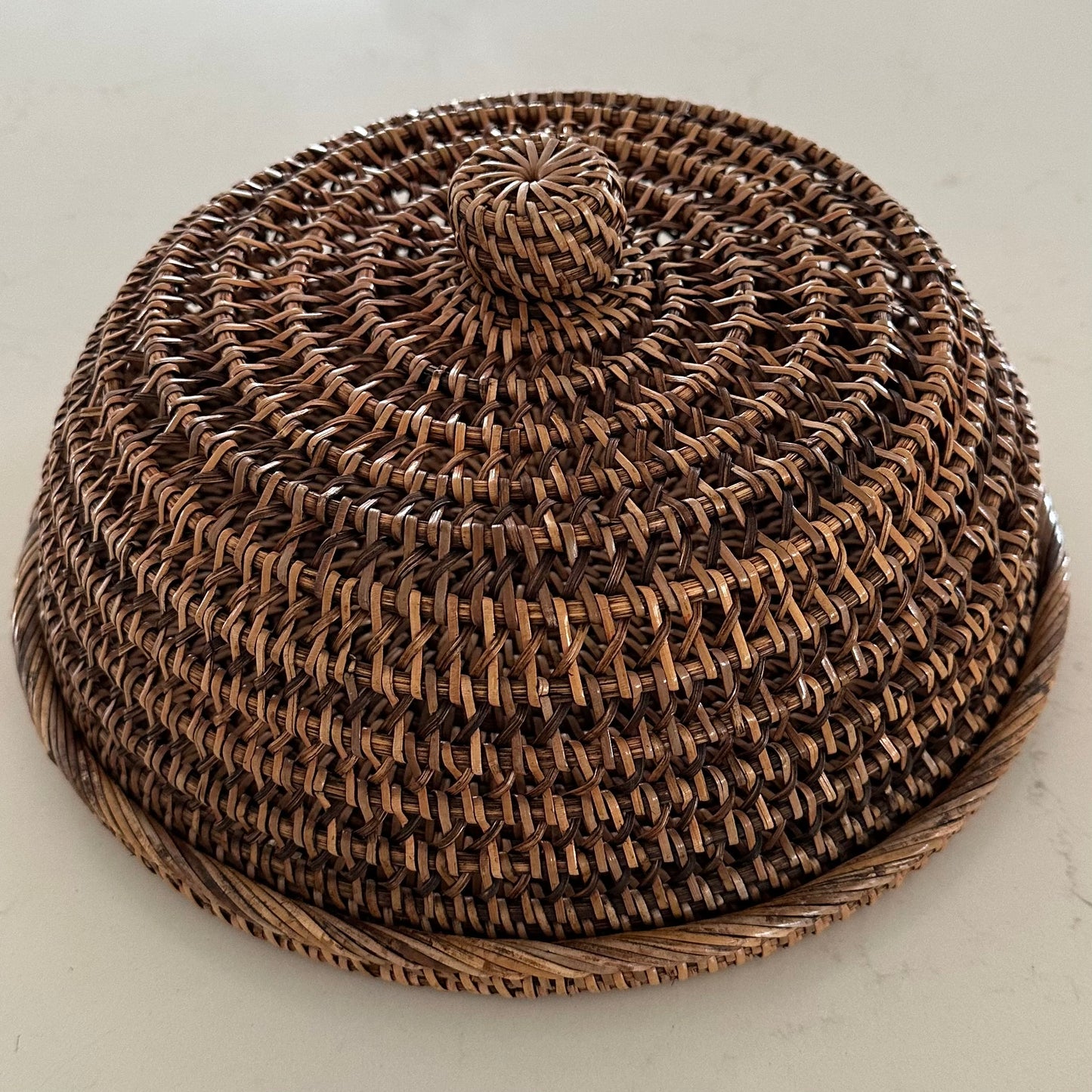 Hamptons Rattan Tray + Cover | Chocolate | 2 SIZES