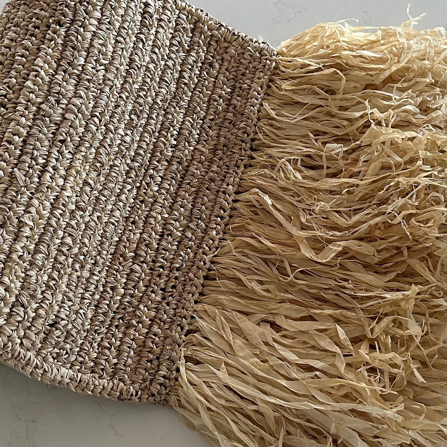 Tahiti Raffia Table/Bed Runner with Bleached Fringe | JUST ARRIVED