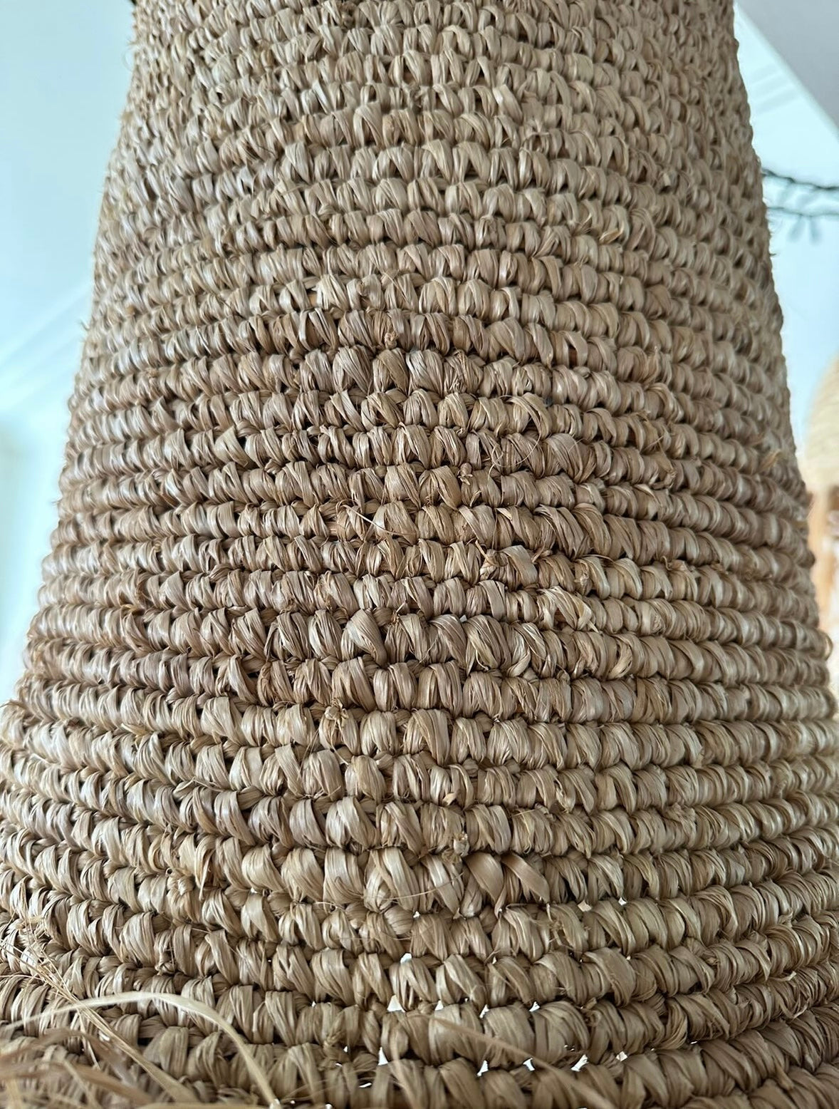 Natural Seagrass Pendant | Fringe | Medium