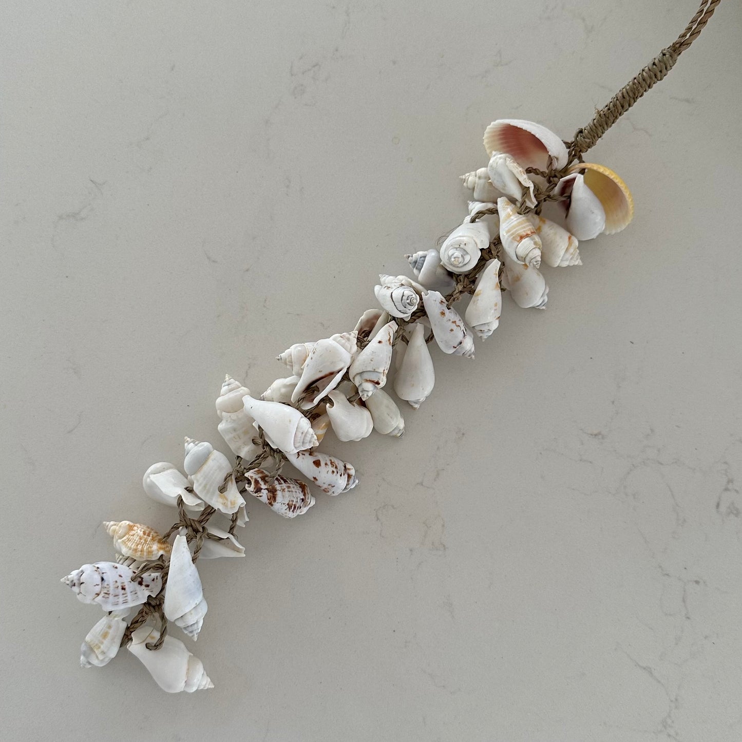Sandy Shell & Seagrass Tassel | Curtain Tie Back | 58cm