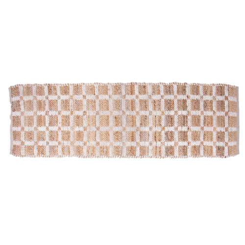 Coastal Home Jute & Chenille Table Runner | Checker | NEW ARRIVAL