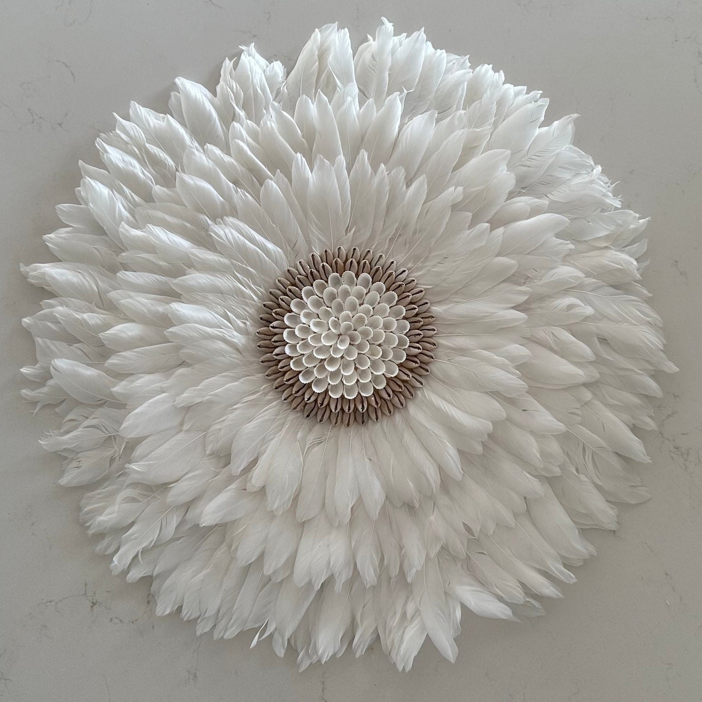 Franjipani Boho Juju Hat | White | Cowrie + Shell | 3 sizes available