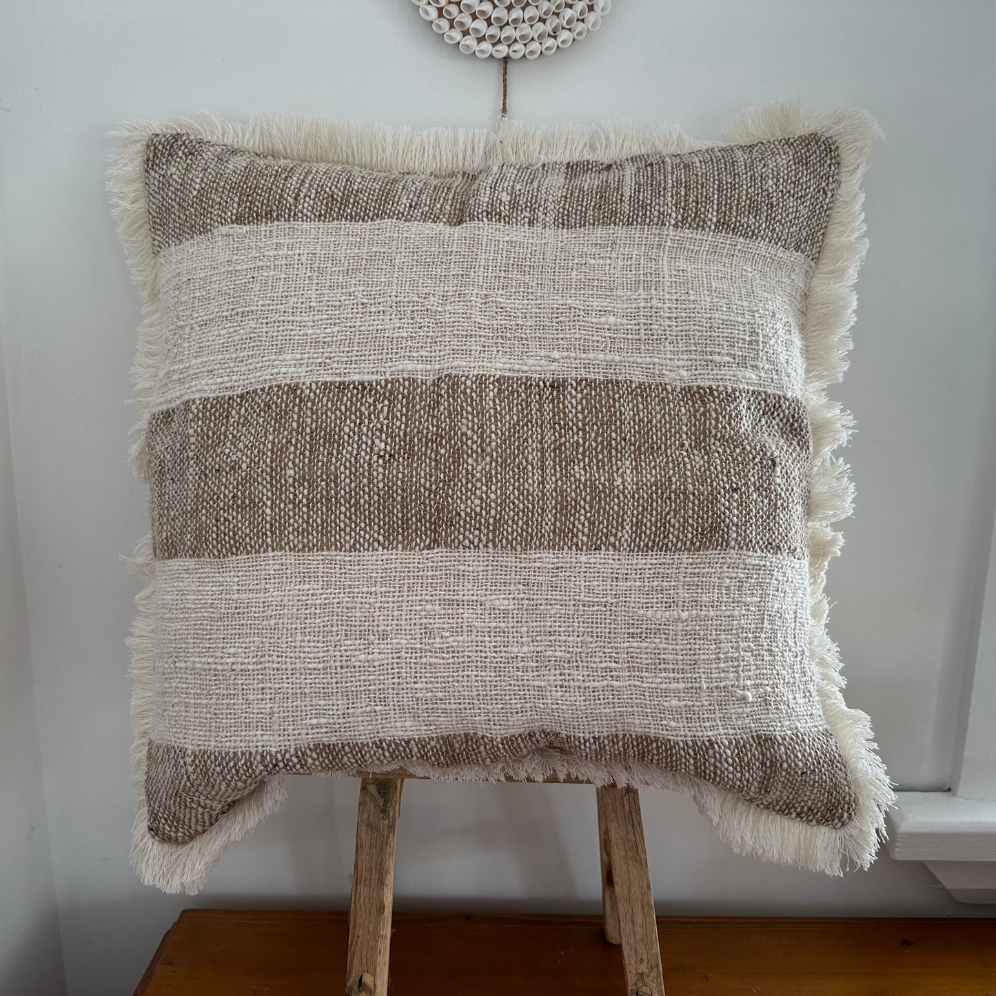Cotton Slub Cushion Cover | Stripe | 50 x 50cm