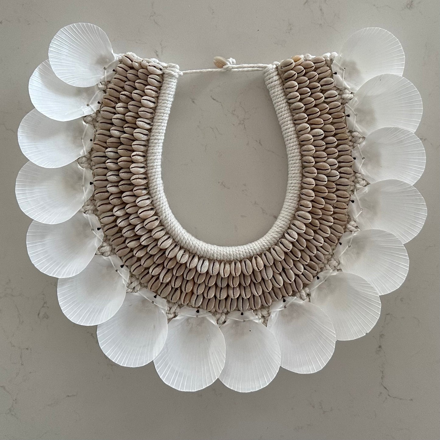 BoHo Papua Macrame Cowrie Shell | Hanging