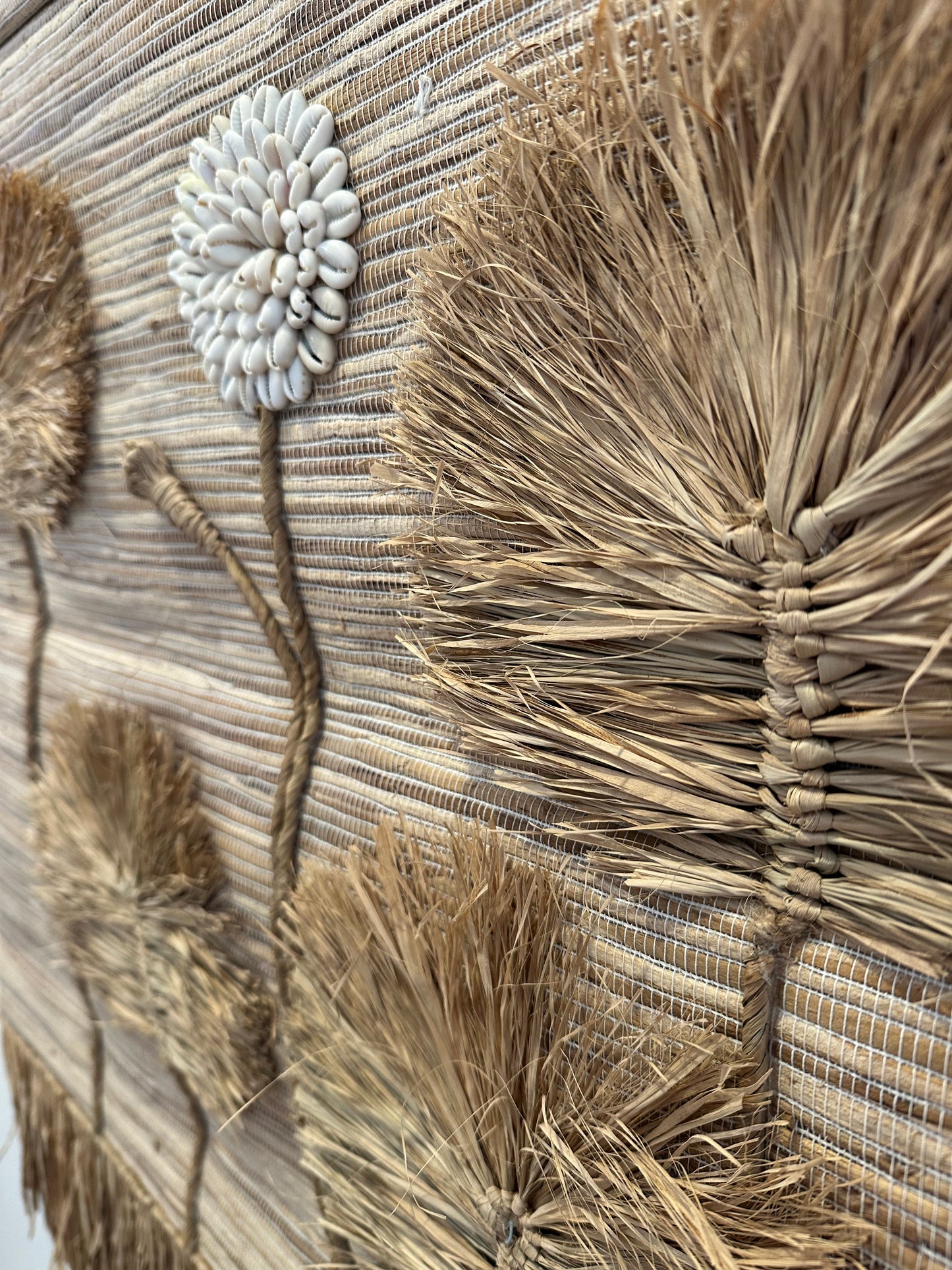 Darcy Natural Boho Wall Hanging | Fringe | Cowrie
