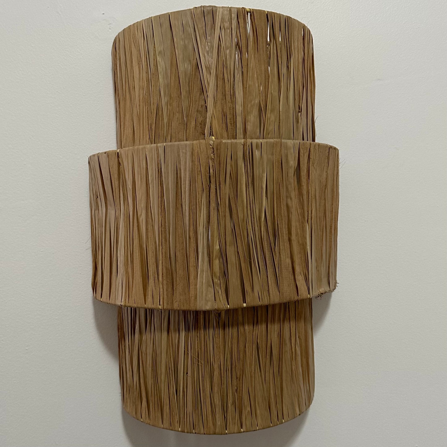 Raffia 3 Tier Wall Sconce | Natural | Medium | Style B