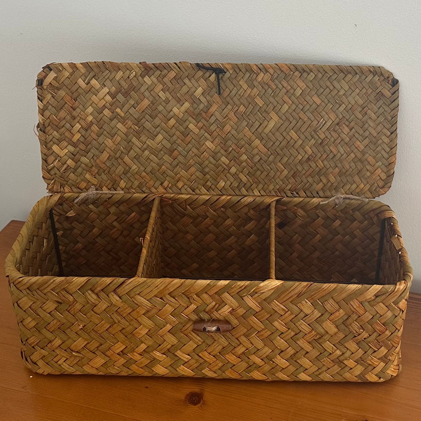 Island Rattan Storage Box w/- Lid | Natural
