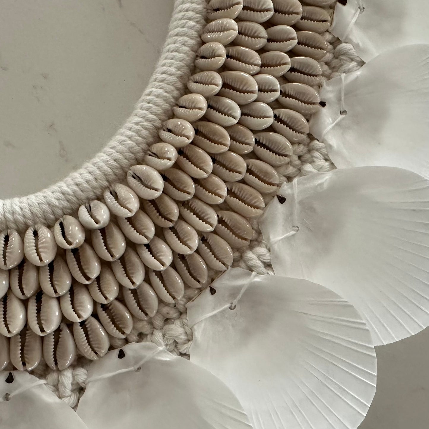 BoHo Papua Macrame Cowrie Shell | Hanging