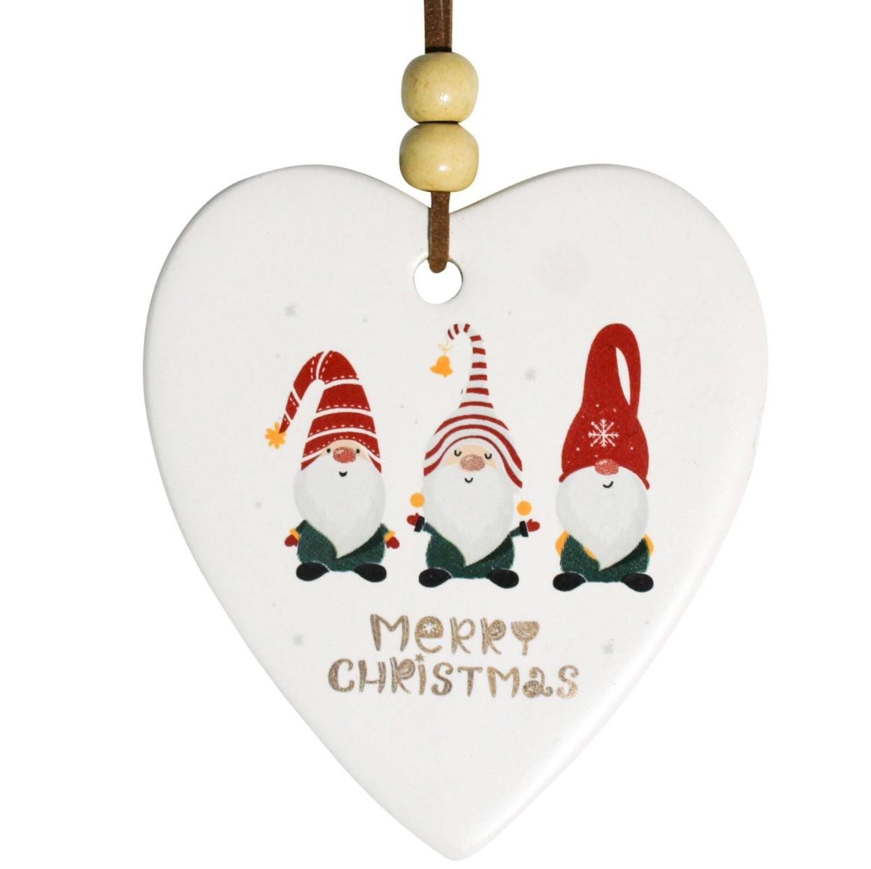 Trio Gnomes Hanging | Christmas Heart