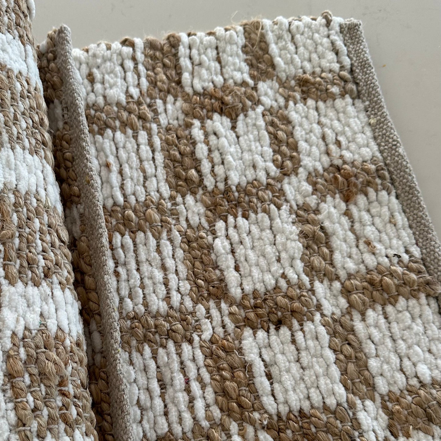 Coastal Home Jute & Chenille Table Runner | Checker | NEW ARRIVAL