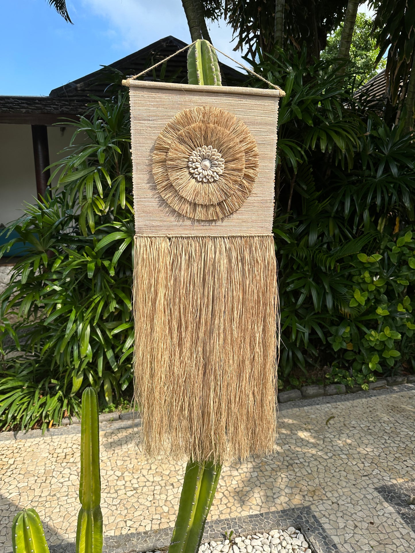 Sunset Natural Wall Decor | Cowrie | Fringe