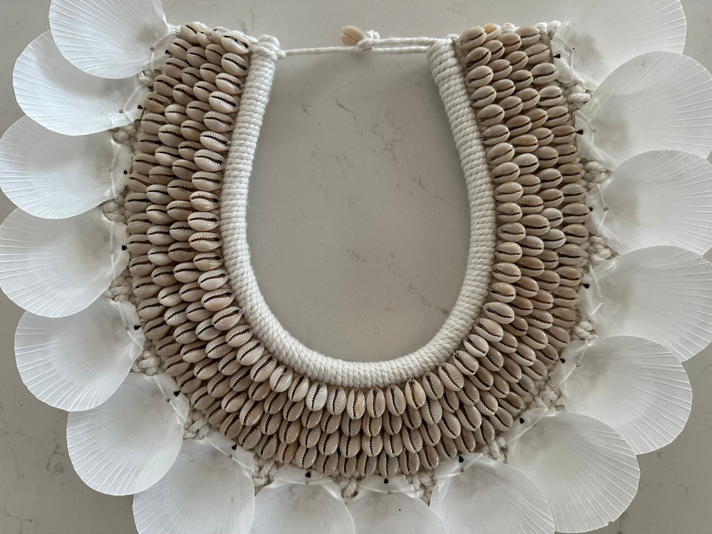BoHo Papua Macrame Cowrie Shell | Hanging