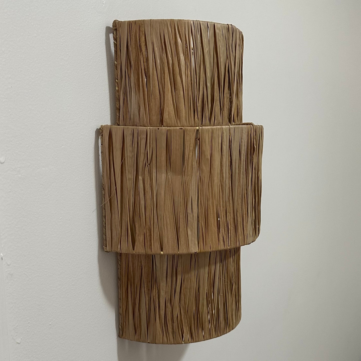 Raffia 3 Tier Wall Sconce | Natural | Medium | Style B