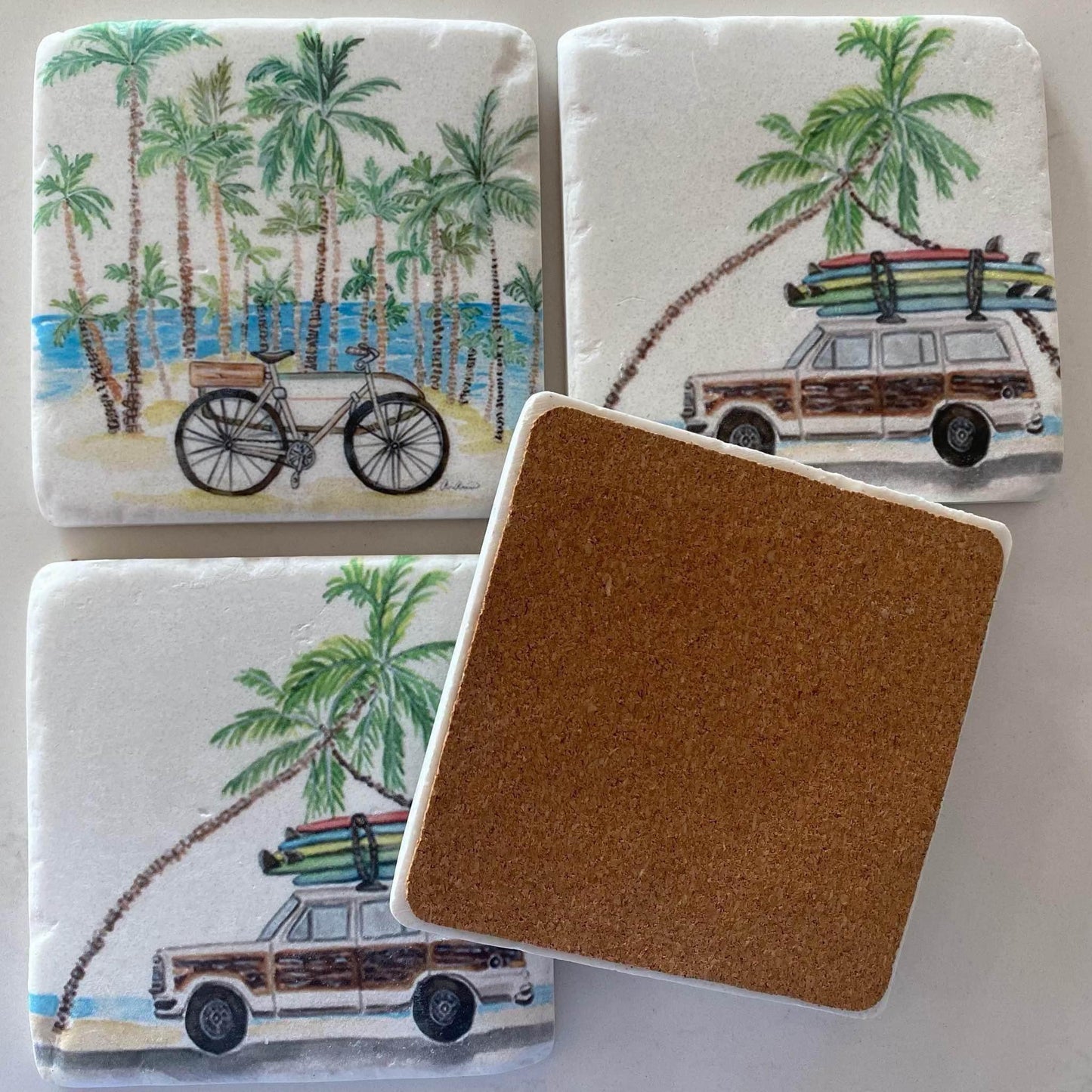 Drink Coasters | set of 4 | Holidays Road Trip