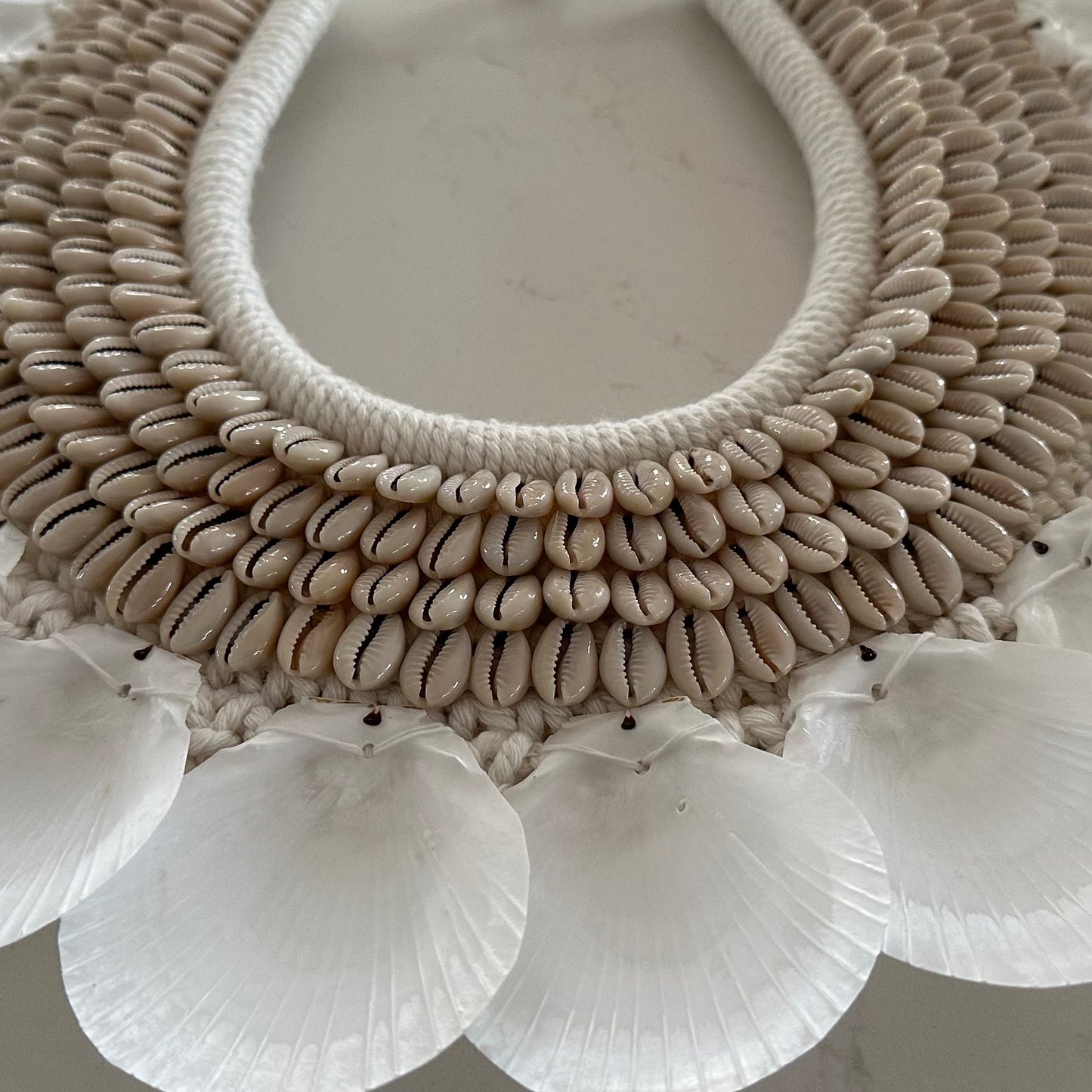 BoHo Papua Macrame Cowrie Shell | Hanging