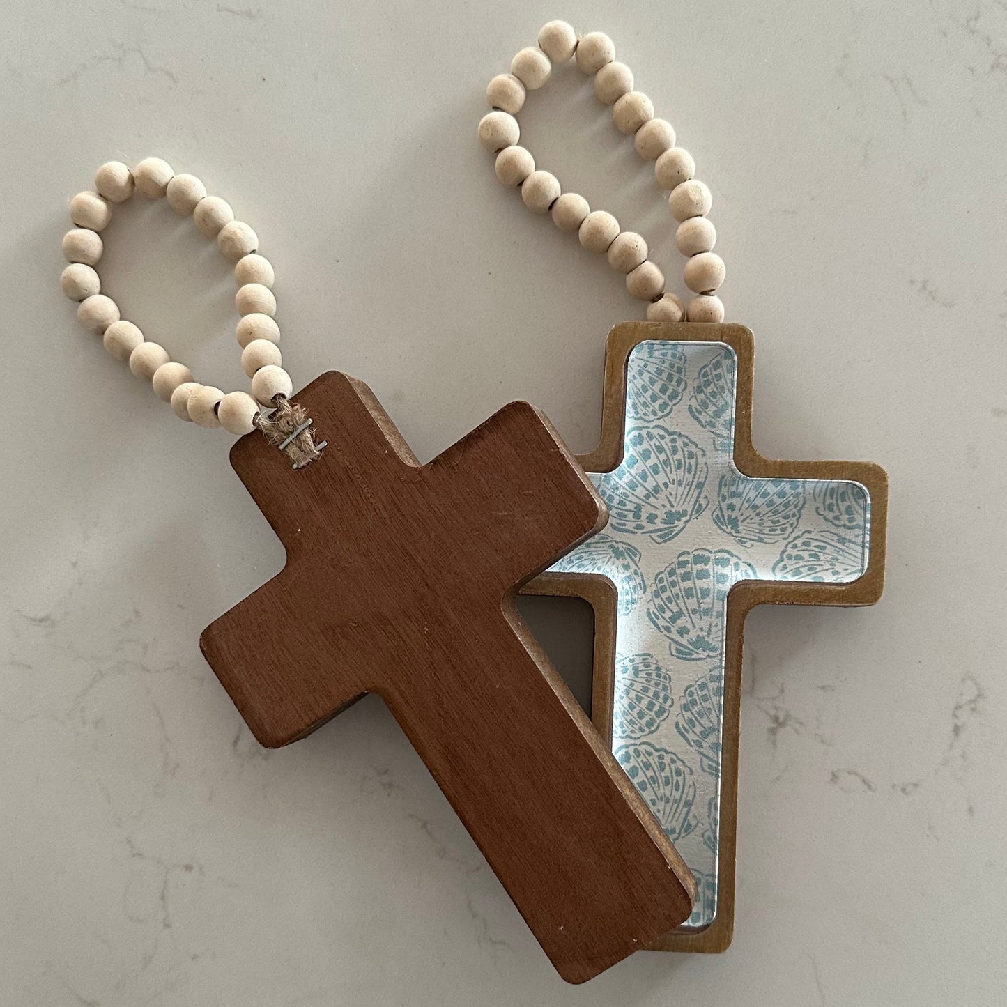 Shells Boho Hanging Cross | Wooden | JUST ARRIVED