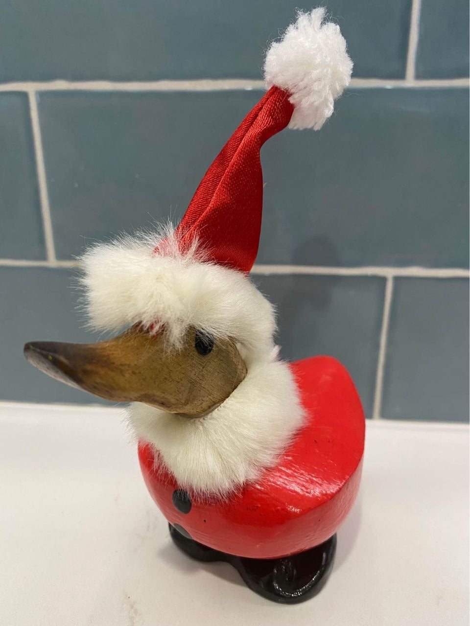 Boho Wooden Christmas Duckling