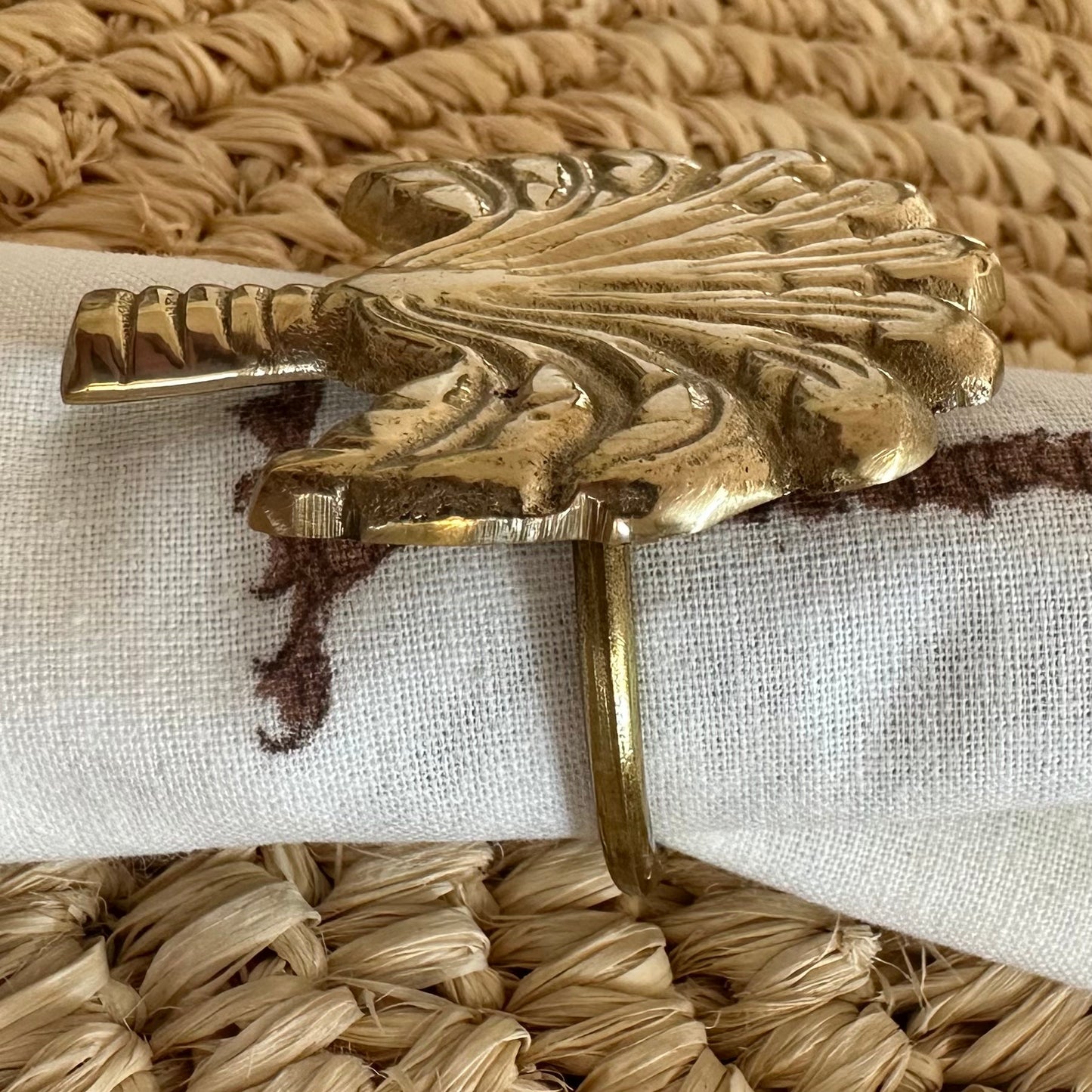 Brass Napkin Ring | Fan | Vintage