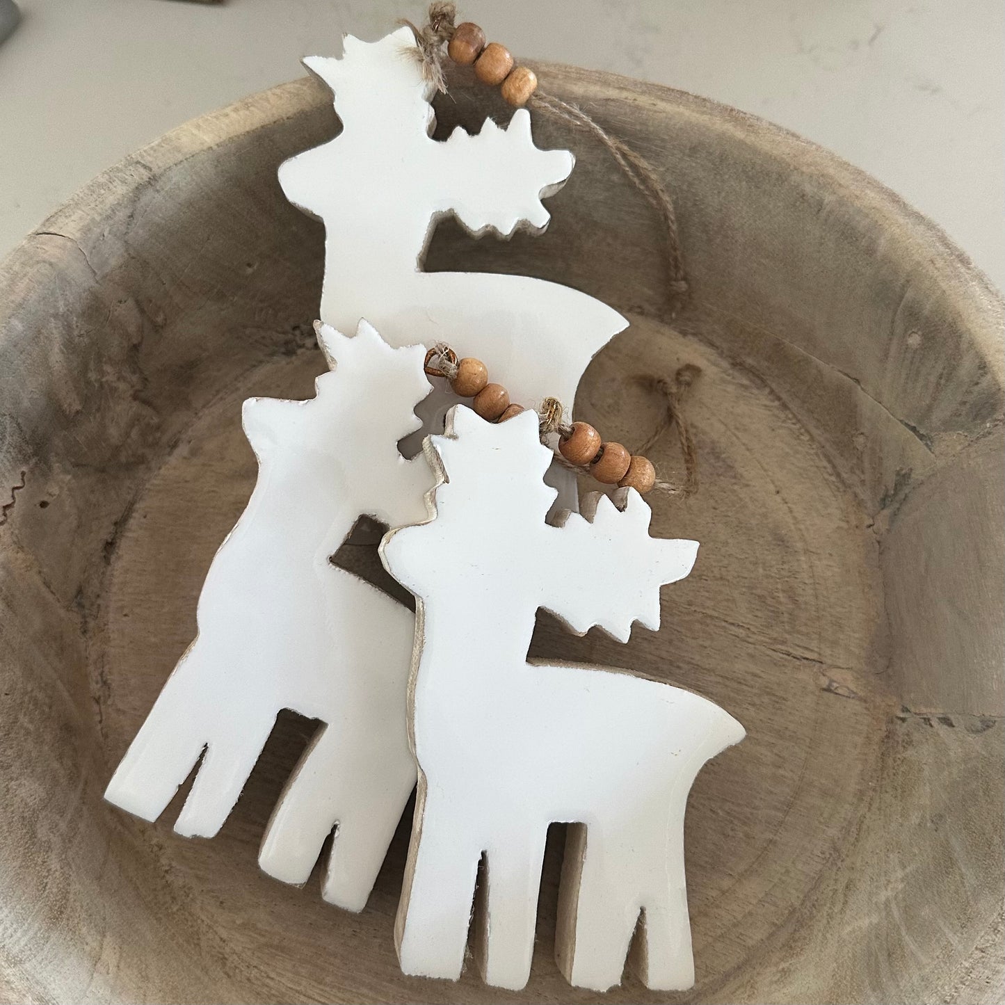 Boho Hanging Reindeer White | Christmas