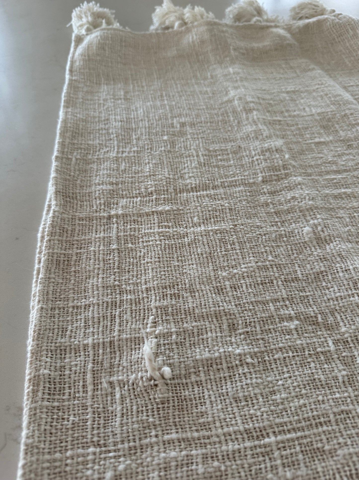 Islands Natural Cotton Table Runner | TASSELS | SECOND A