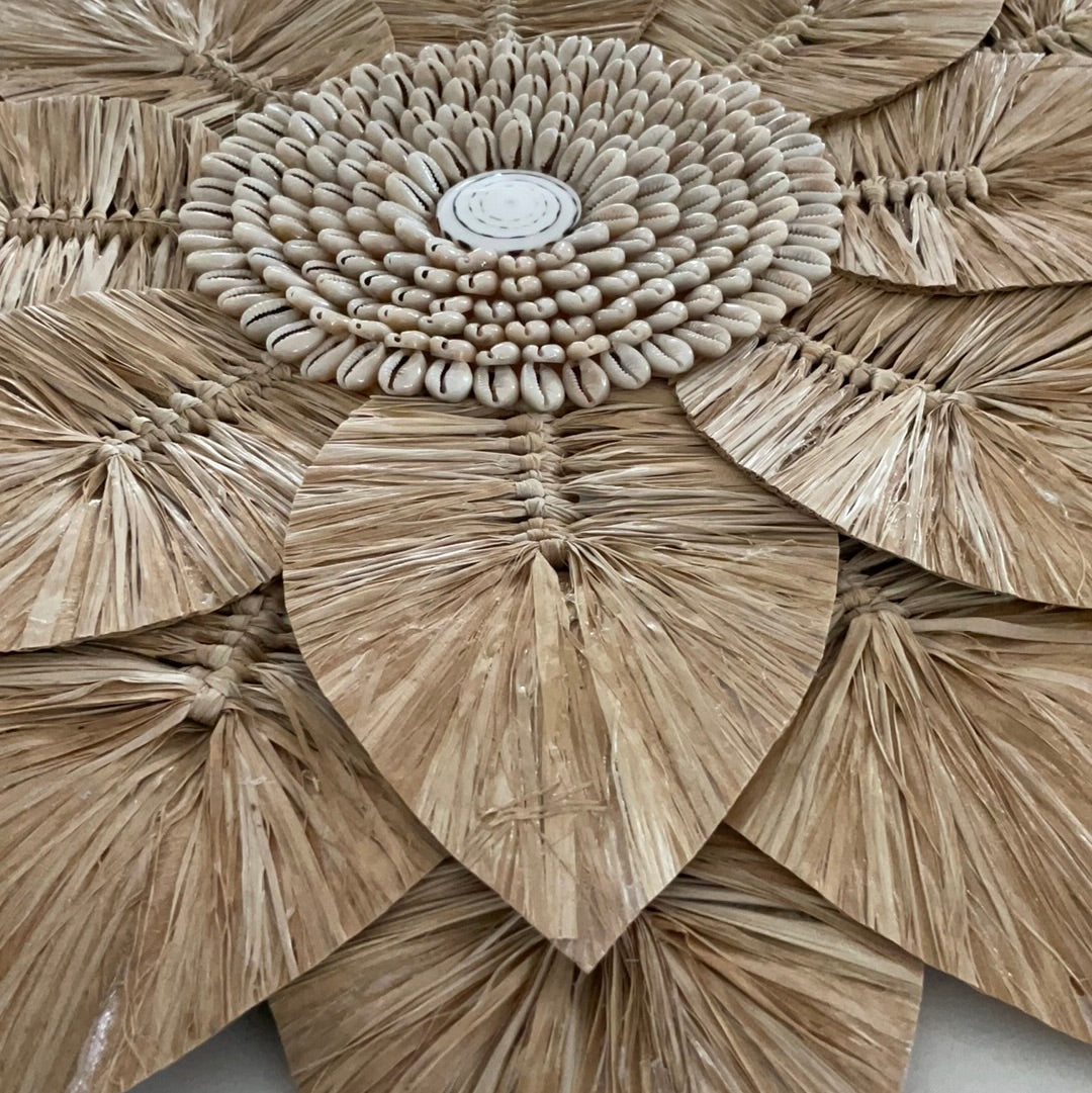 BoHo Lotus Flower Grass Juju Wall Hanging | COWRIE
