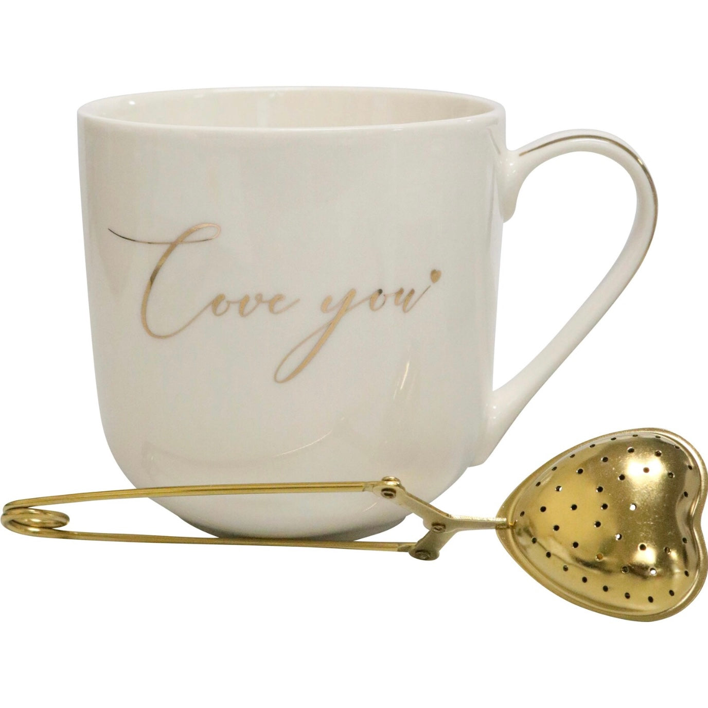 Love You Mug + Heart Diffuser Set | Gold | JUST ARRIVED