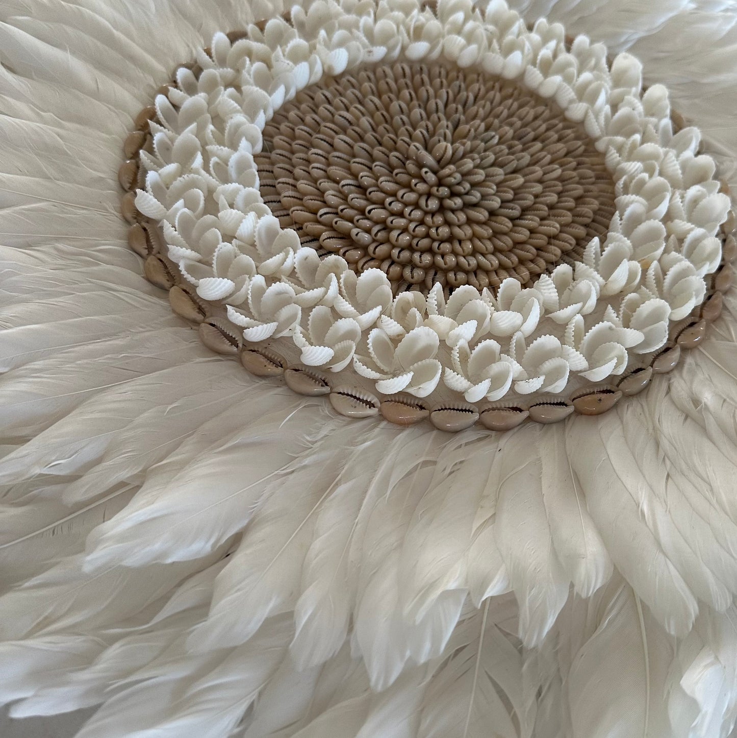 Malia Boho Juju Hat | White | Cowrie + Shell
