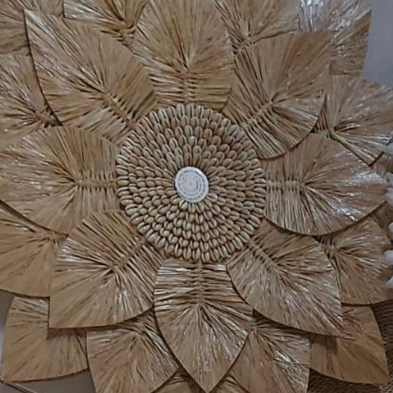 BoHo Lotus Flower Grass Juju Wall Hanging | COWRIE