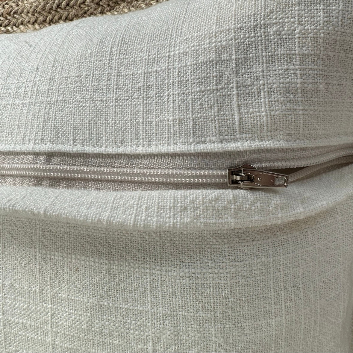 Boho Bahamas Palms Linen Cushion Cover | Jute Trim | Lumbar | BEST SELLER