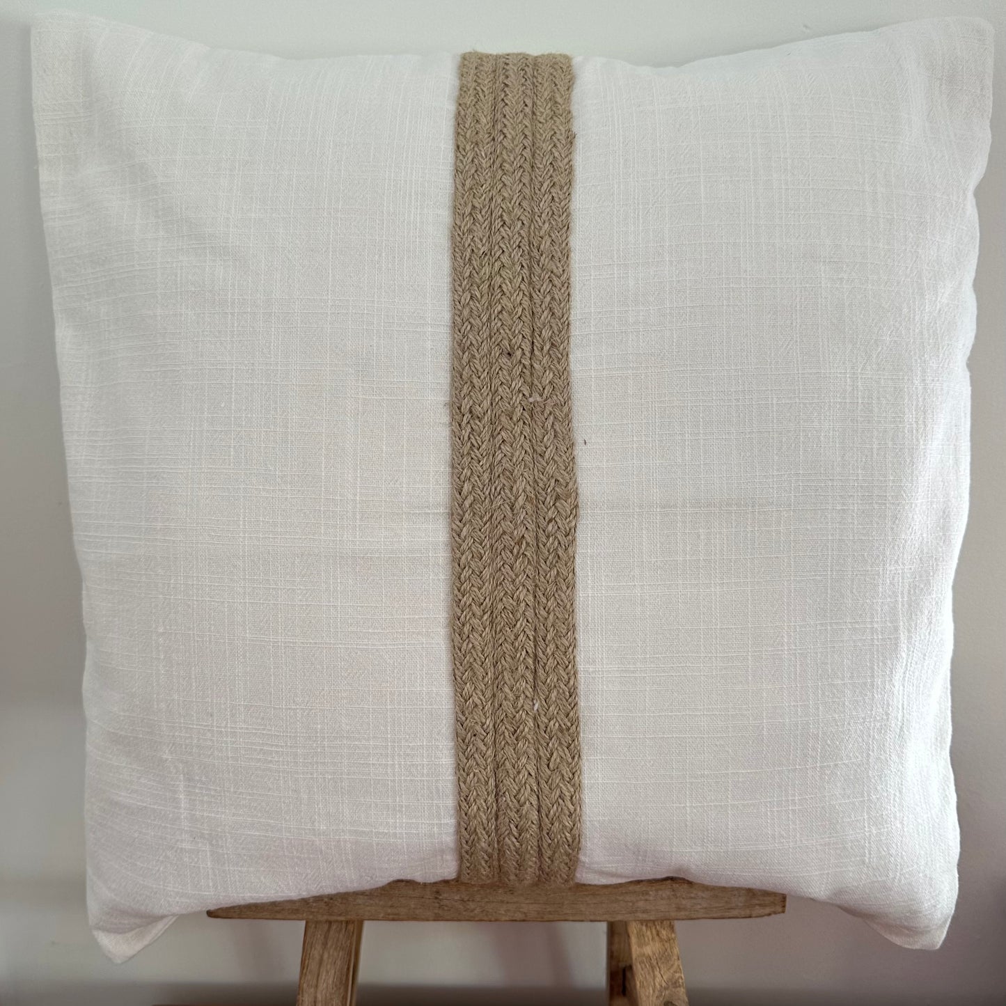 Beaches Coastal Linen Cushion Cover | Ivory | Jute | 2 Styles