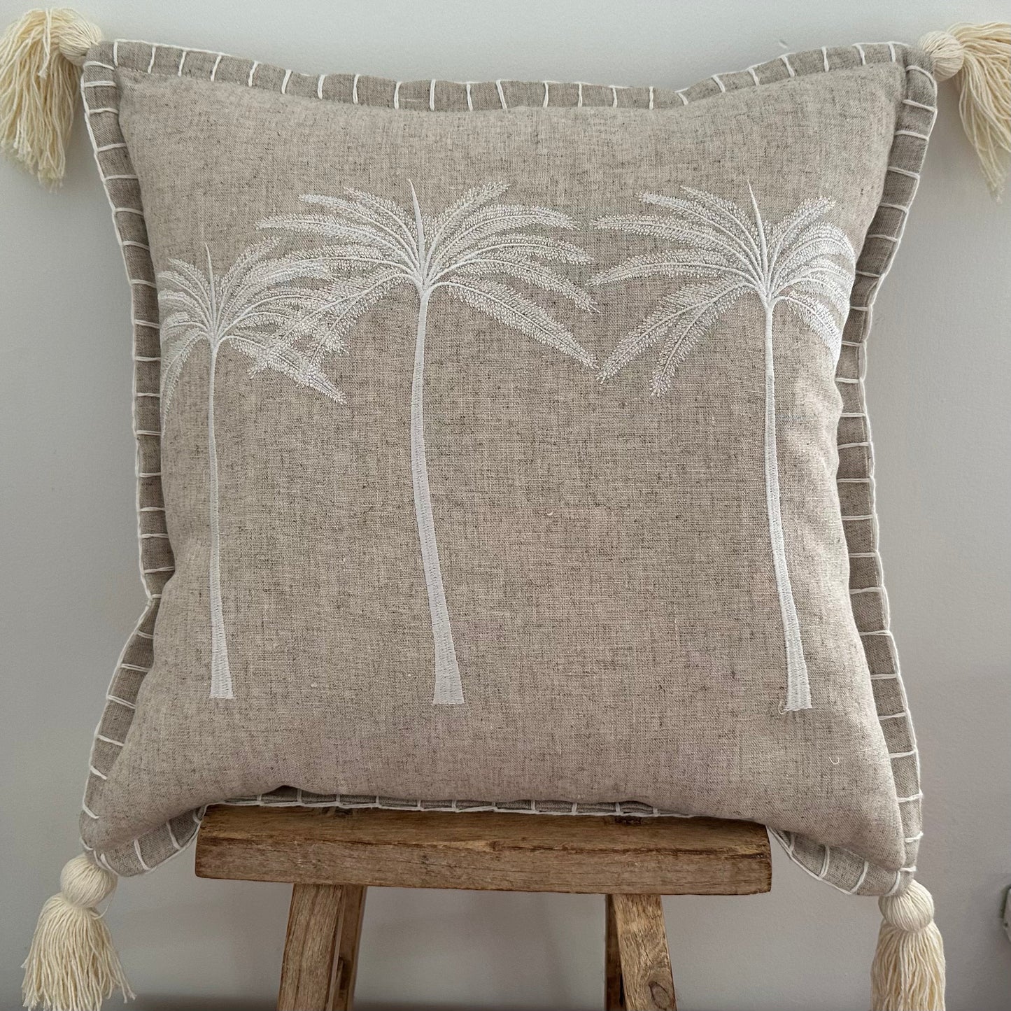 Boho Palms Linen Cushion Cover | 45cm x 45cm | SECOND