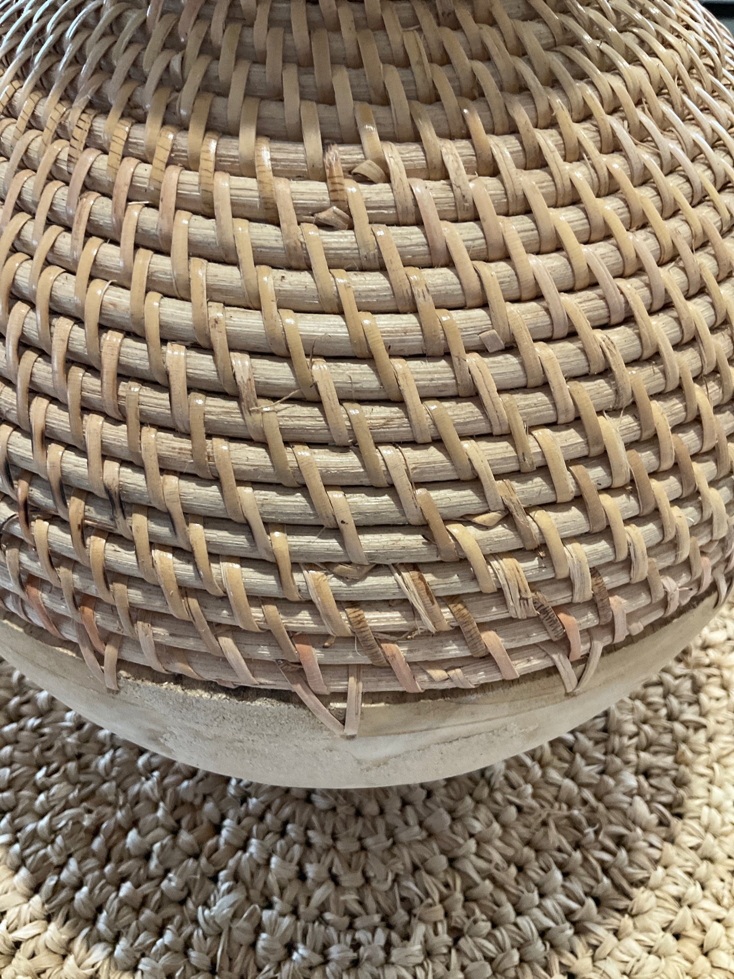 Maka Woven Rattan Pot/Vase | Bleached | LAST 1