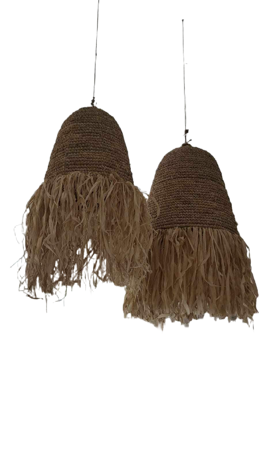 Natural Seagrass Pendant | Fringe | Medium