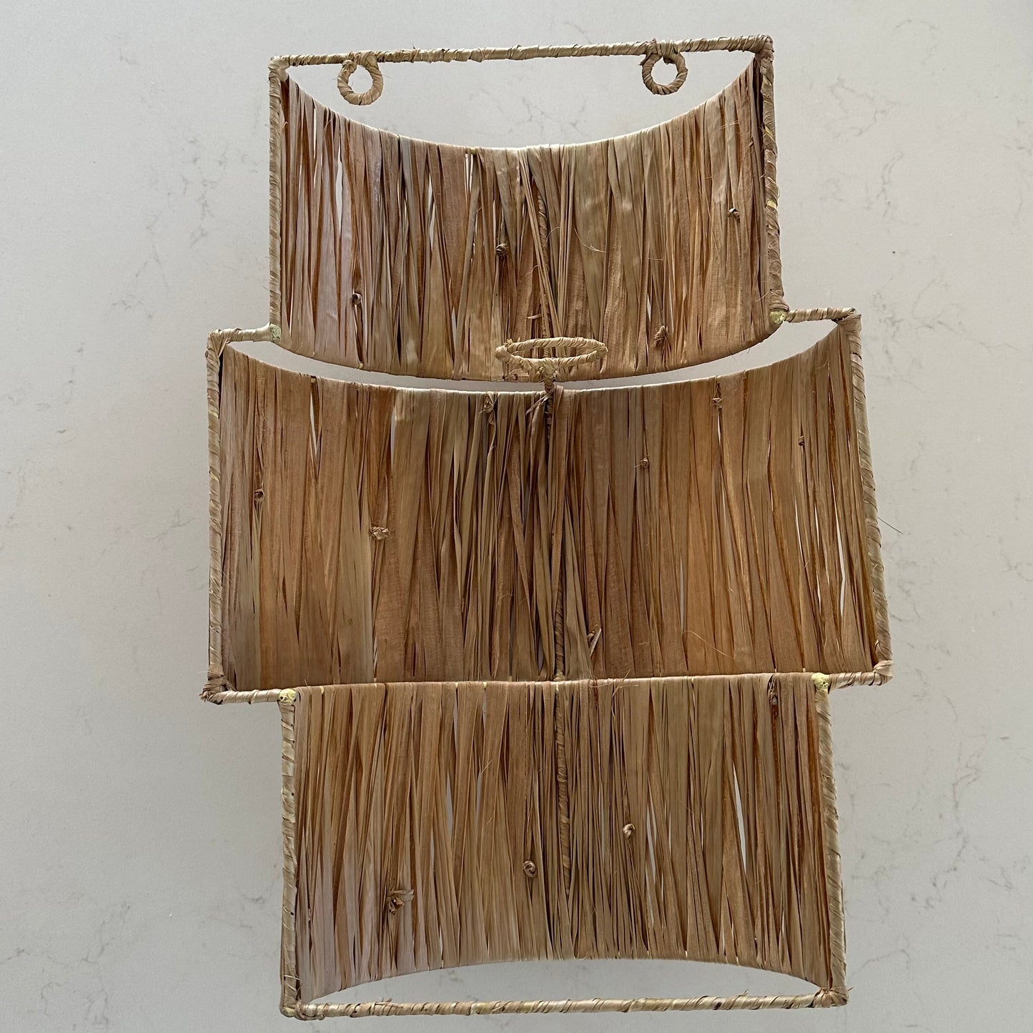 Raffia 3 Tier Wall Sconce | Natural | Medium | Style B