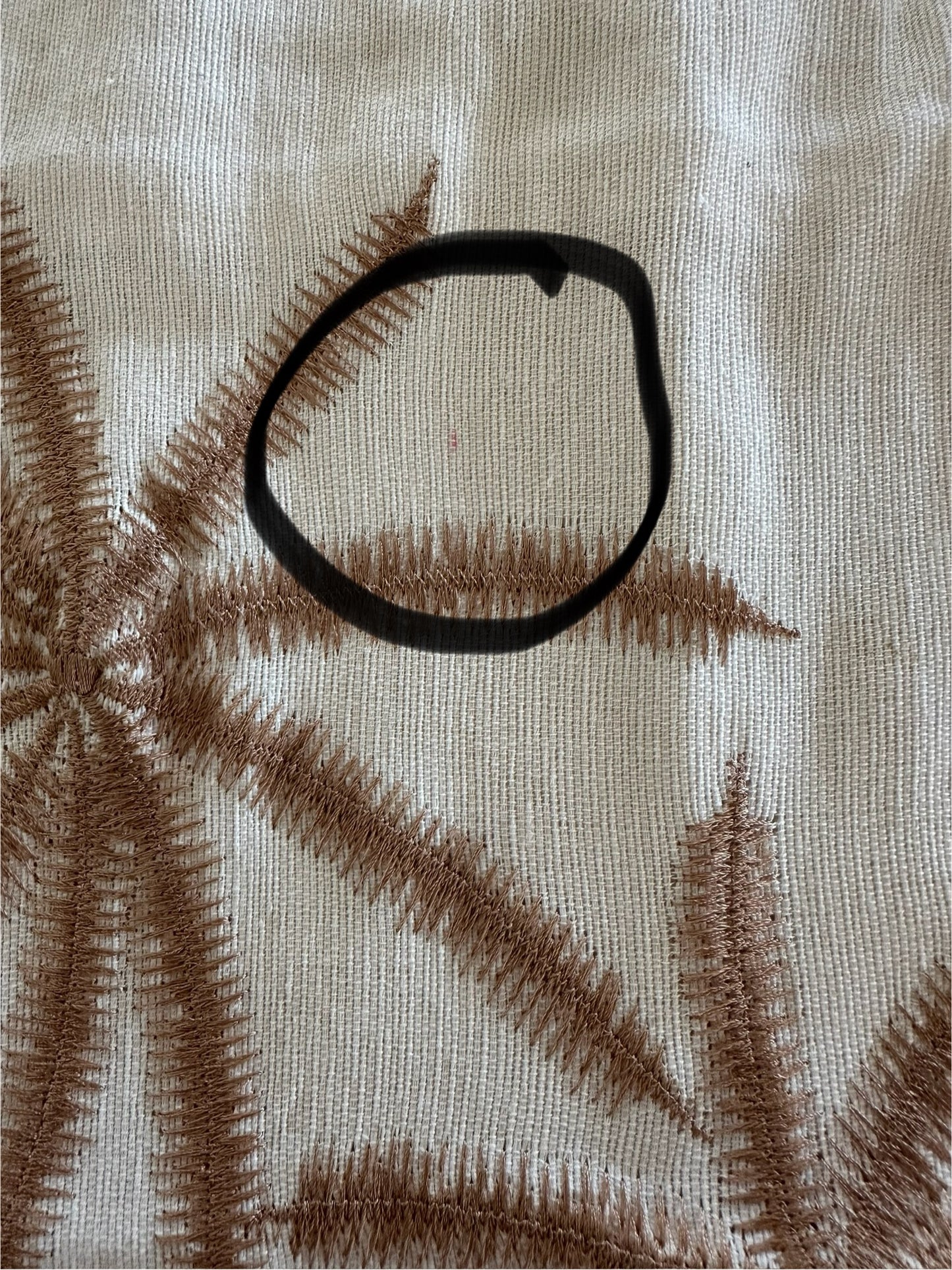 Palms Cushion Cover | Ivory | Stitching | 2 Sizes | SECONDS