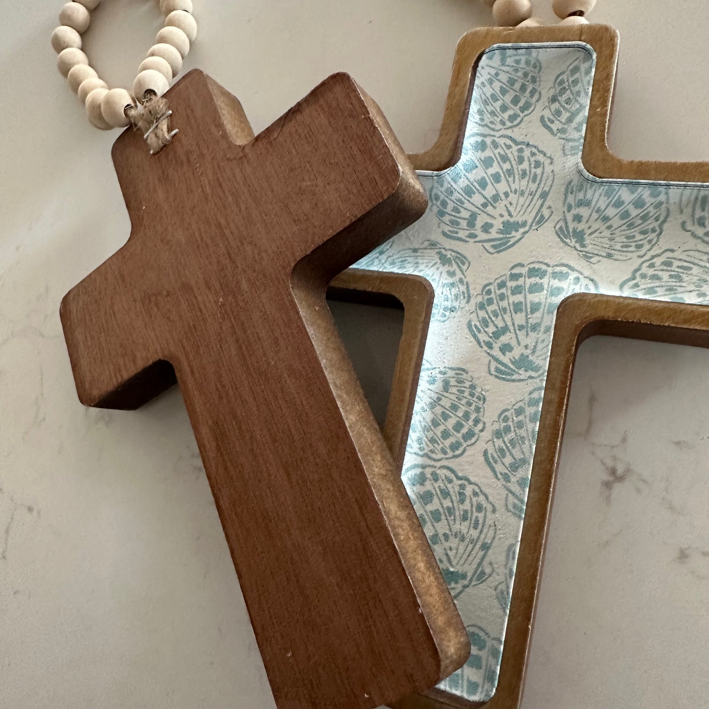 Shells Boho Hanging Cross | Wooden | JUST ARRIVED