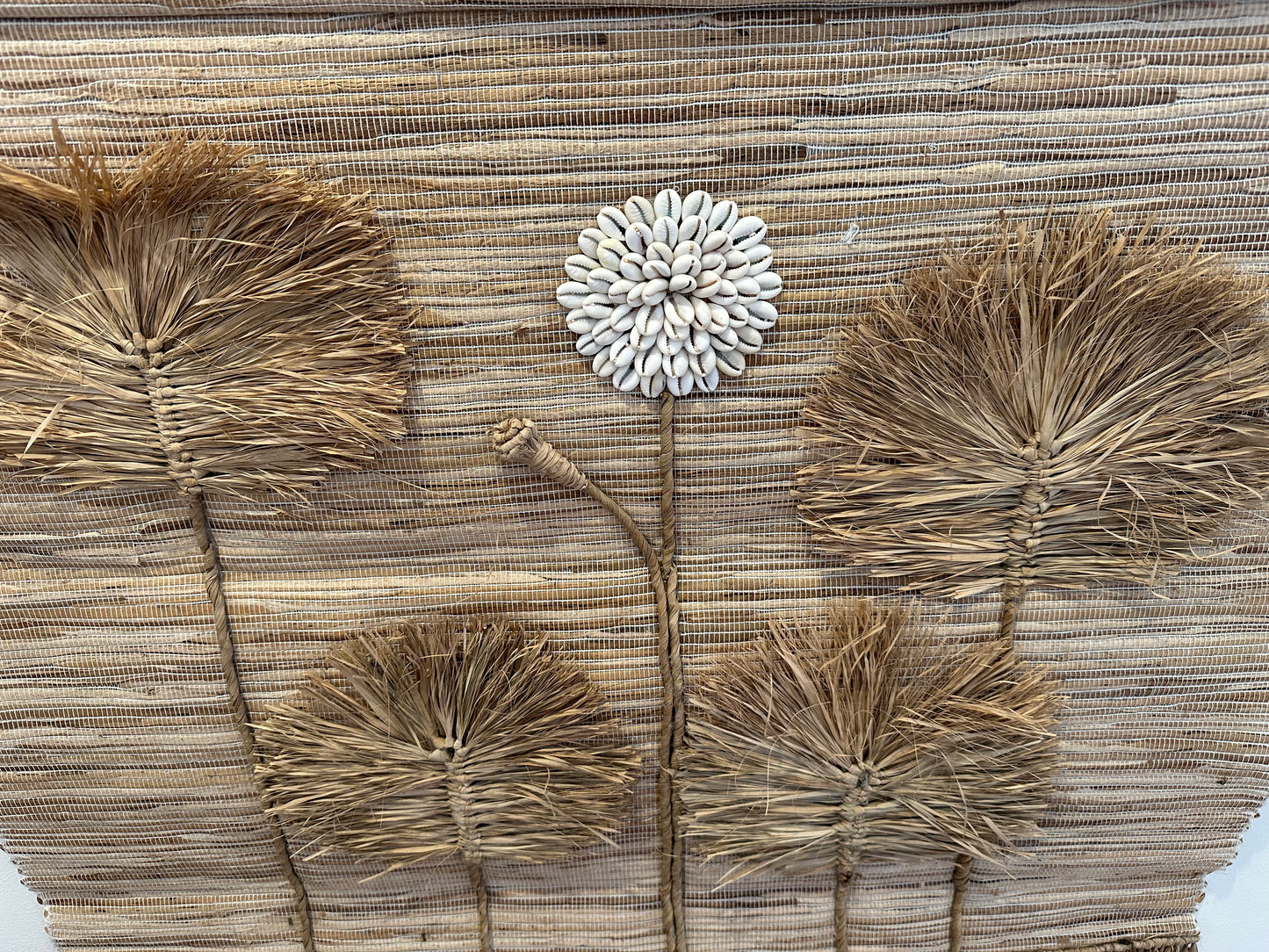 Darcy Natural Boho Wall Hanging | Fringe | Cowrie
