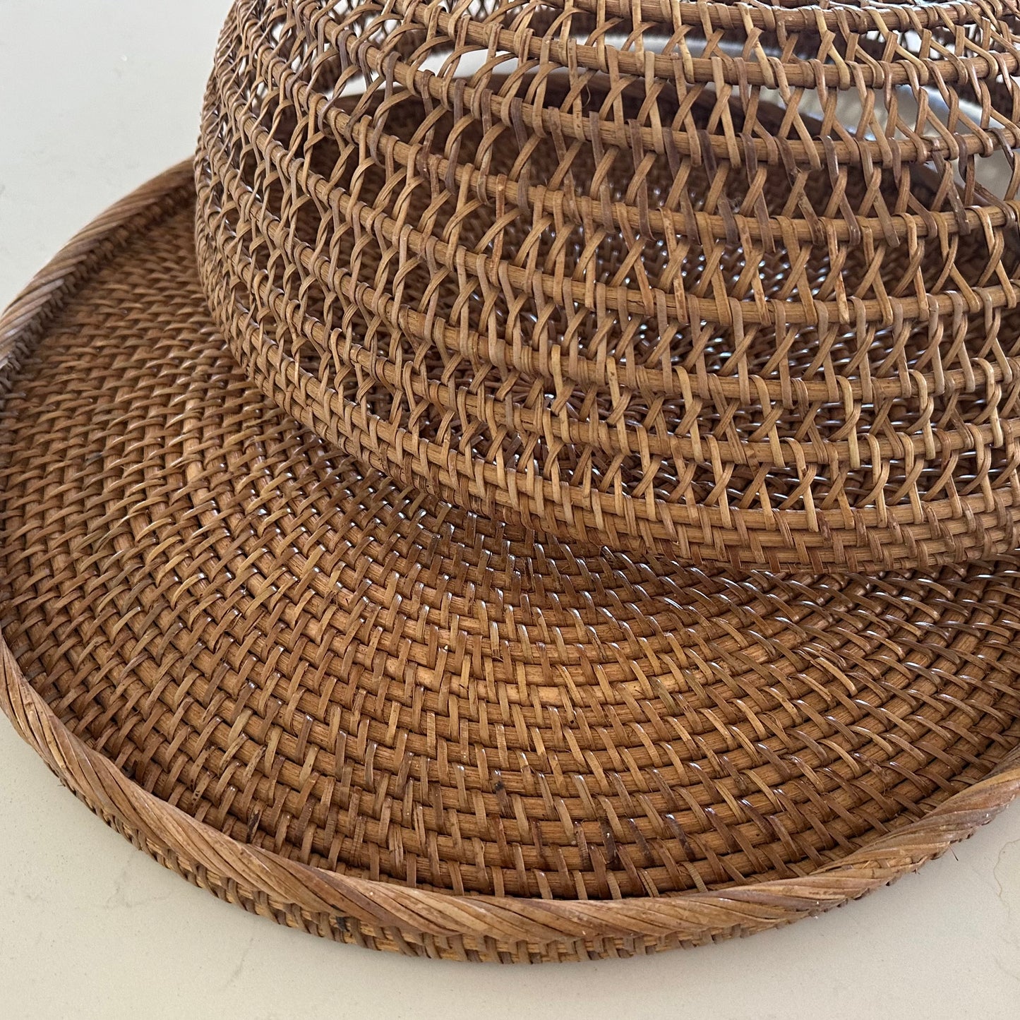 Hamptons Rattan Tray + Cover | Honey Tan | Large | NEW ARRIVAL